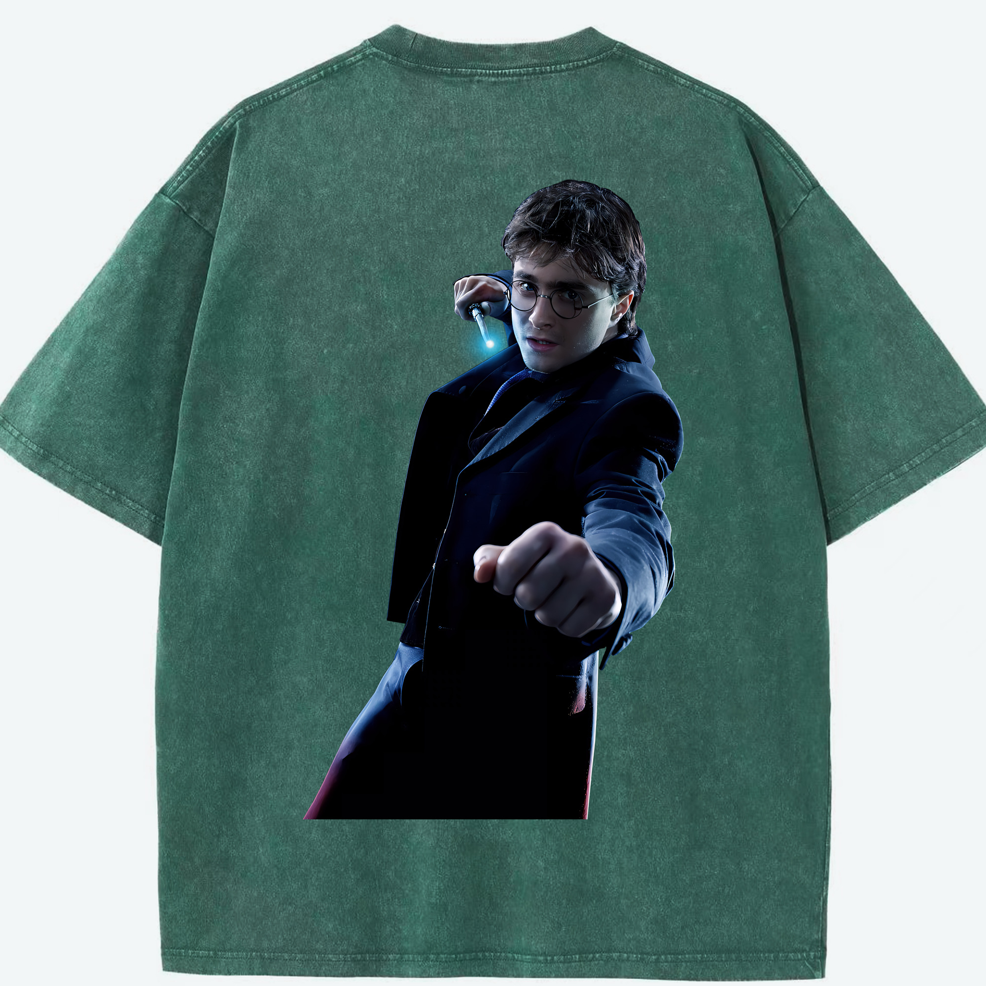 （画像用） Harry Potter ハリー・ポッターシリーズ 綿100% ヴィンテージ風 半袖Tシャツ（背面プリント）